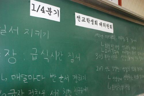 전교학생회 1/4분기 대의원 회의